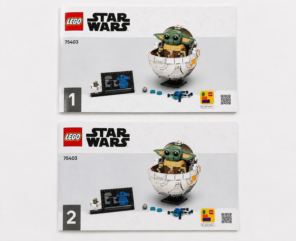 LEGO Star Wars 75403 Grogu Hover Pram Instruction Manuals Books 1 & 2 ONLY
